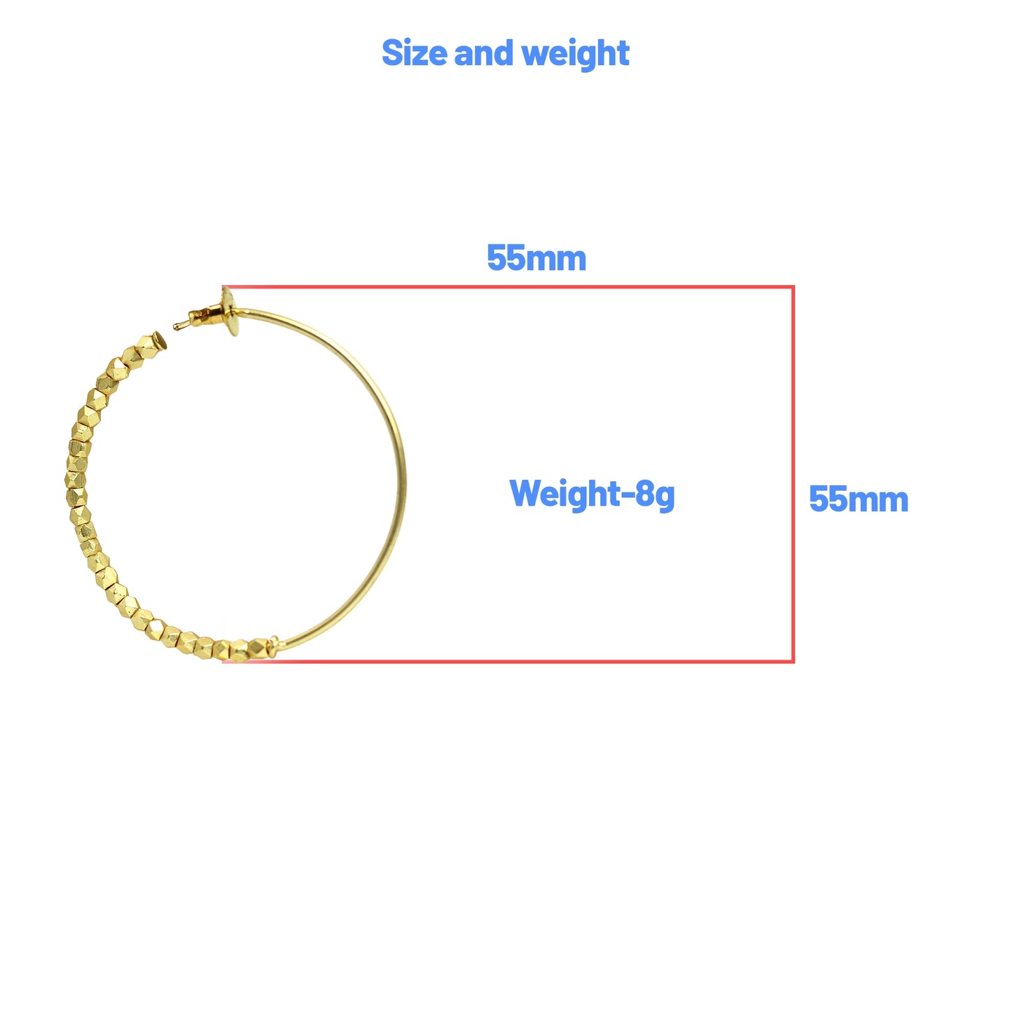 Divamas Elegant Gold Textured Hoop Earrings – Minimal Luxe Jewelry for Modern Women