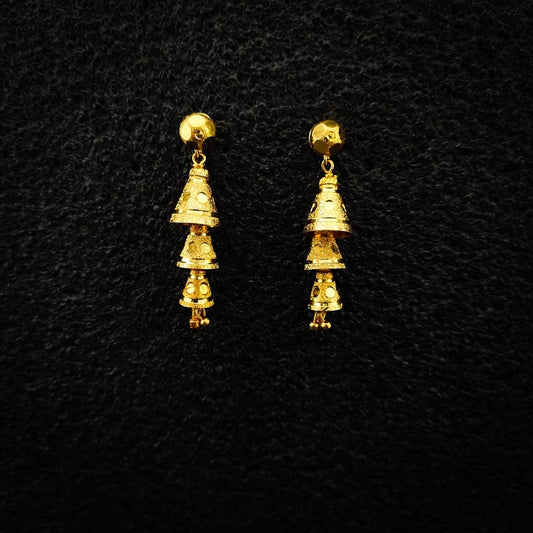 Jhumka Earrings: Golden Elegance, Timeless Style - DIVAMAS