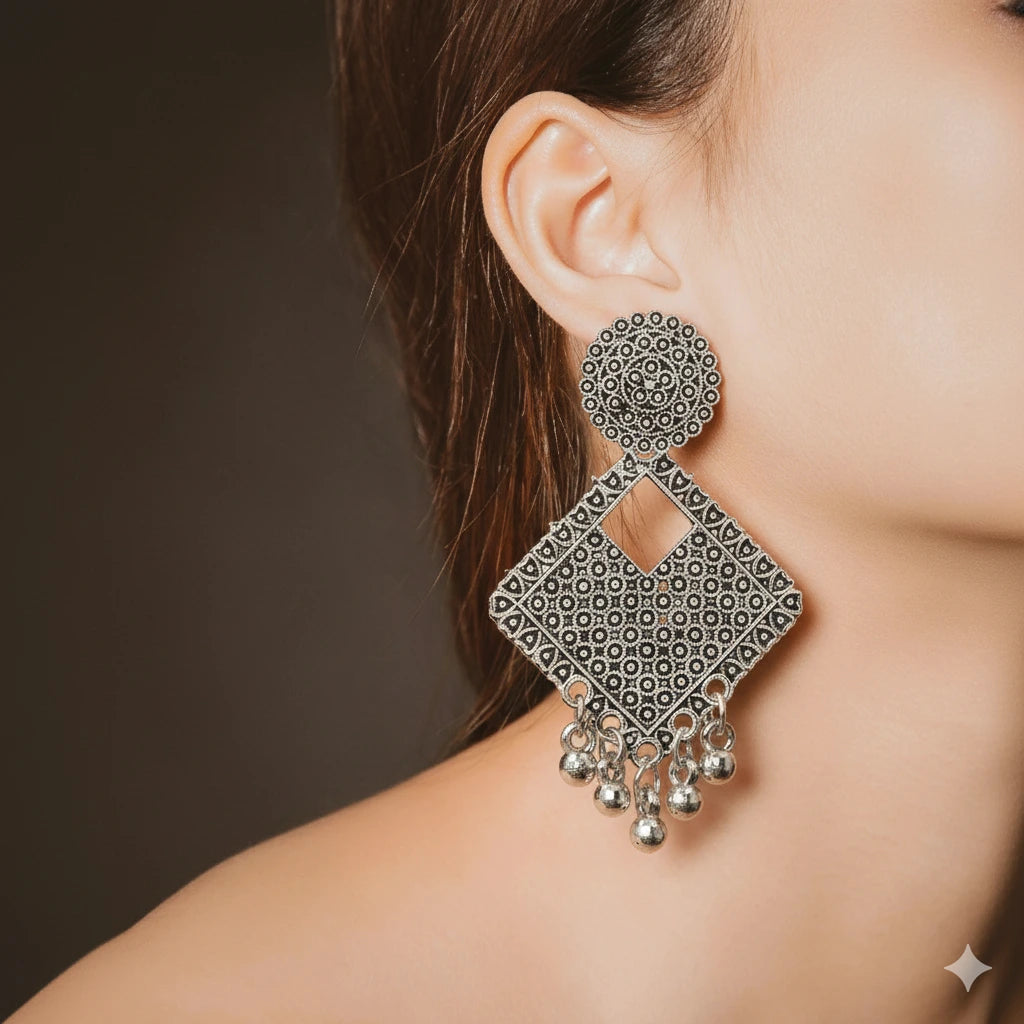 Designer Oxidised Earrings Combo Set (5 Pairs) | Statement