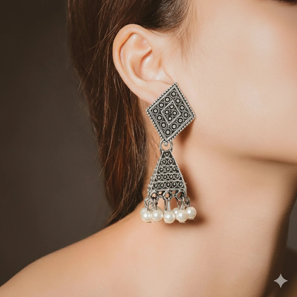 Designer Oxidised Earrings Combo Set (5 Pairs) | Statement