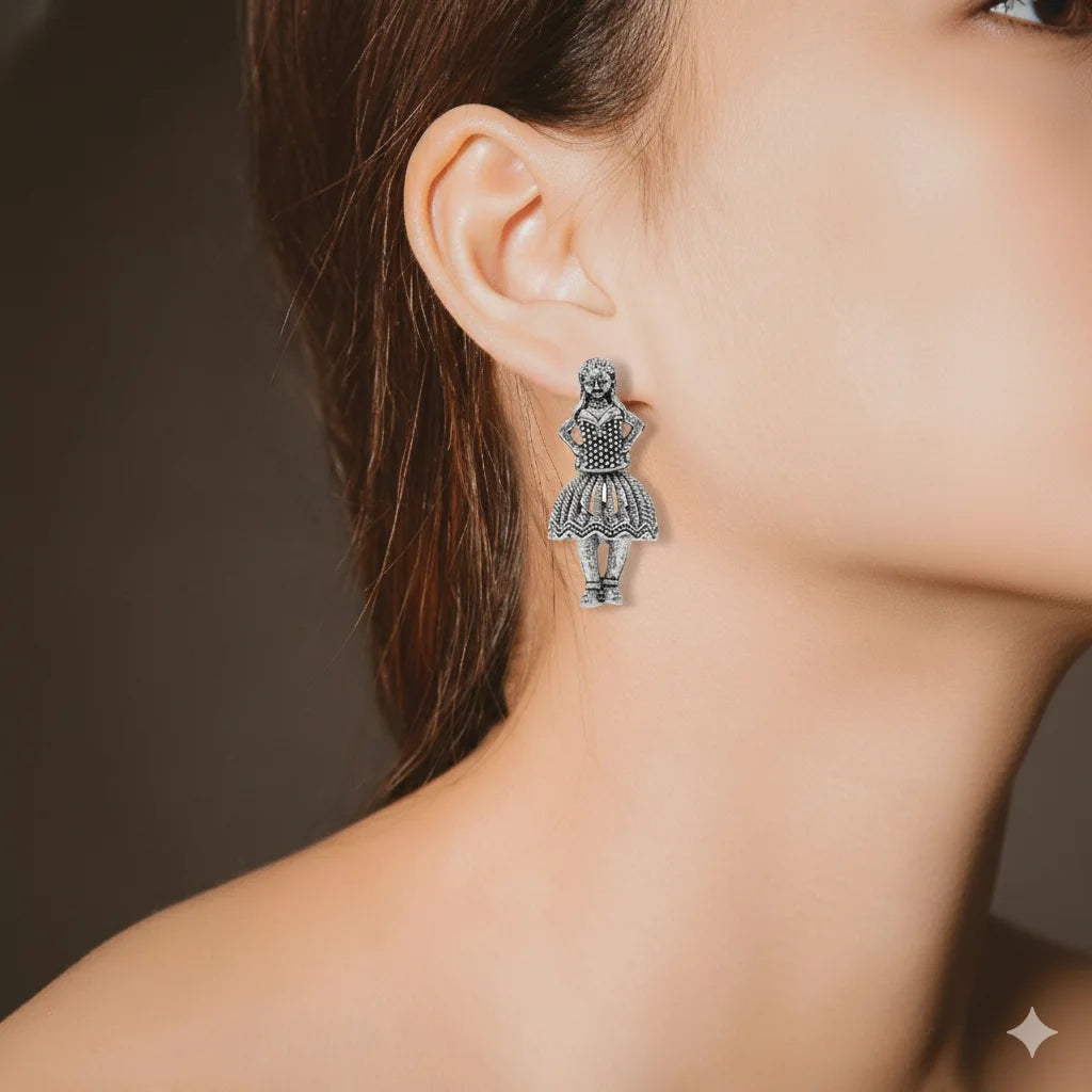 Tribal Oxidised Earrings Combo (5 Pairs) | Boho Jewellery