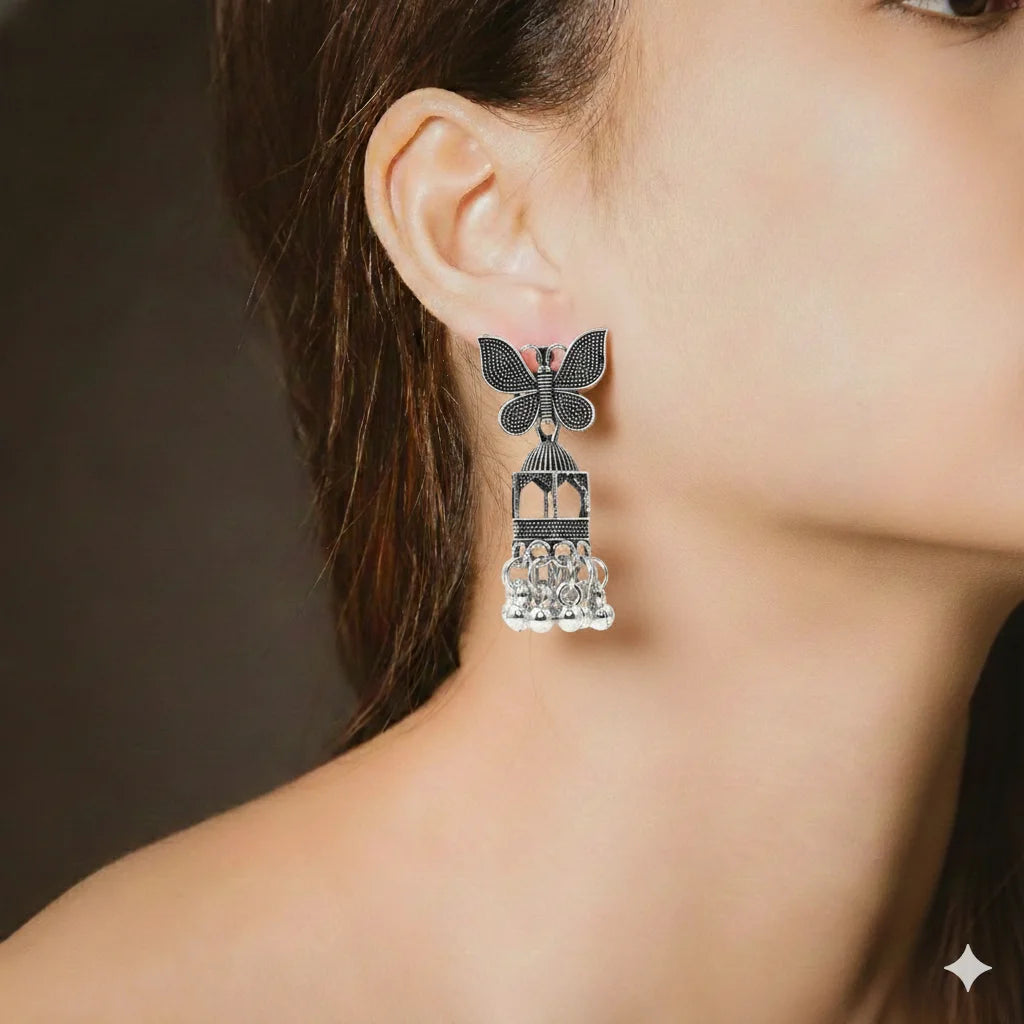 Tribal Oxidised Earrings Combo (5 Pairs) | Boho Jewellery