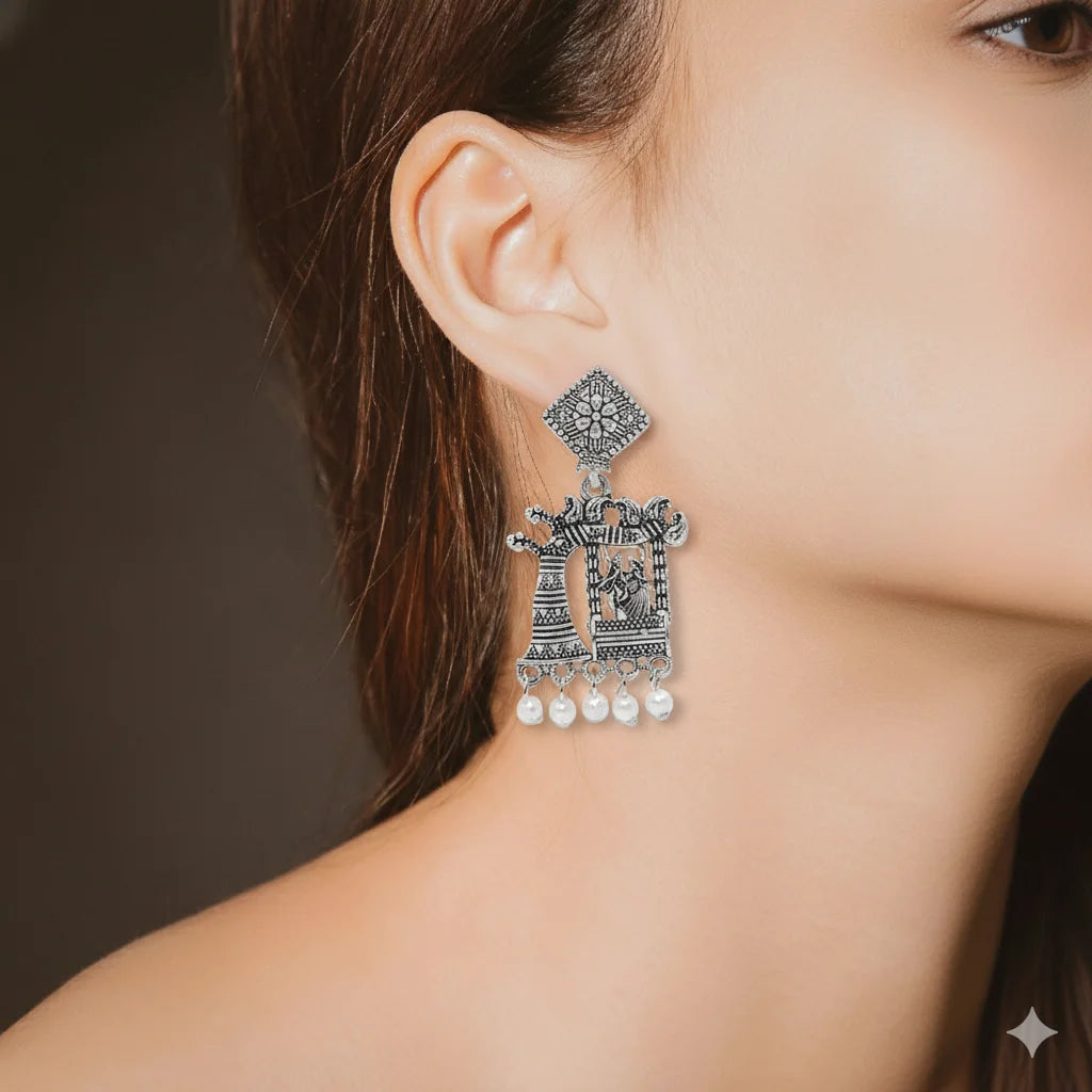 Designer Oxidised Earrings Combo Set (5 Pairs) | Statement