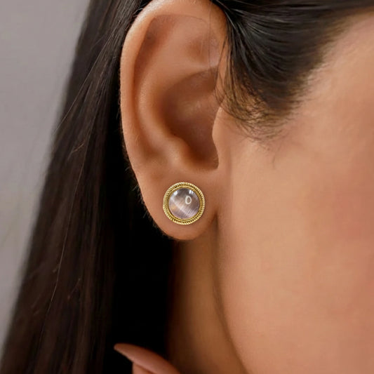 Monalisa Stone Stud Earrings – Elegant Simplicity by DIVAMAS