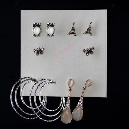Buy DIVAMAS earring combo featuring trendy designs. Lightweight, stylish, and perfect for daily wear or special events.
