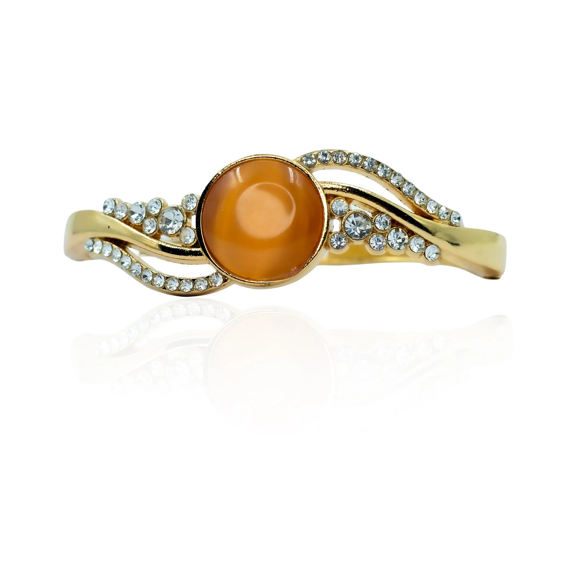 Crystal wave design bracelet for women