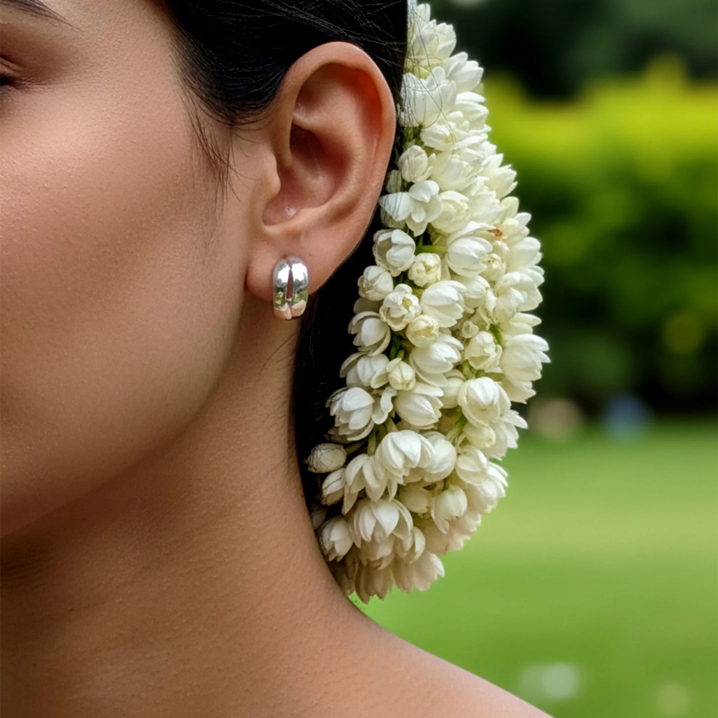 Daily wear silver ear studs combo set_1