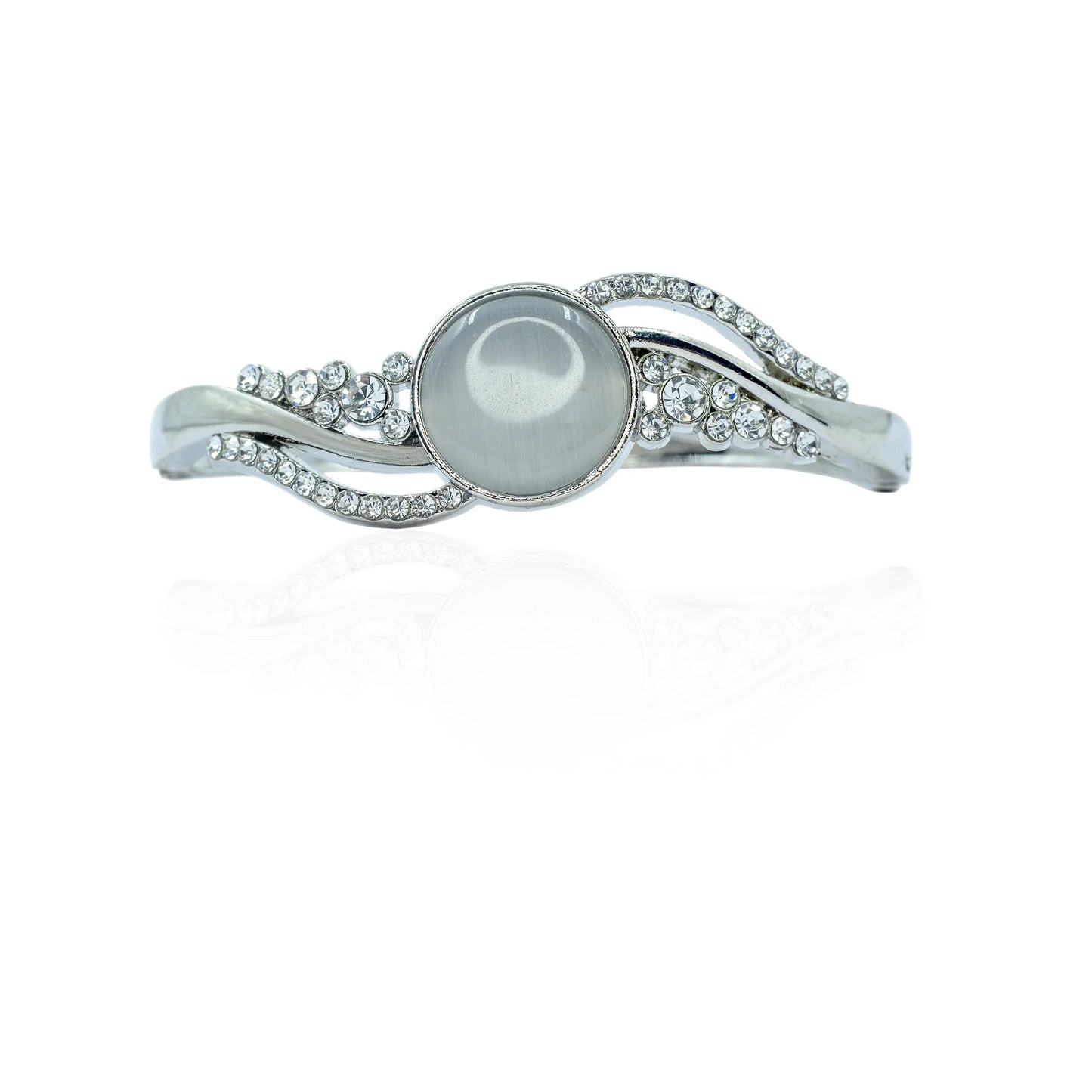 Premium Monalisa stone centerpiece bracelet with crystal detailing