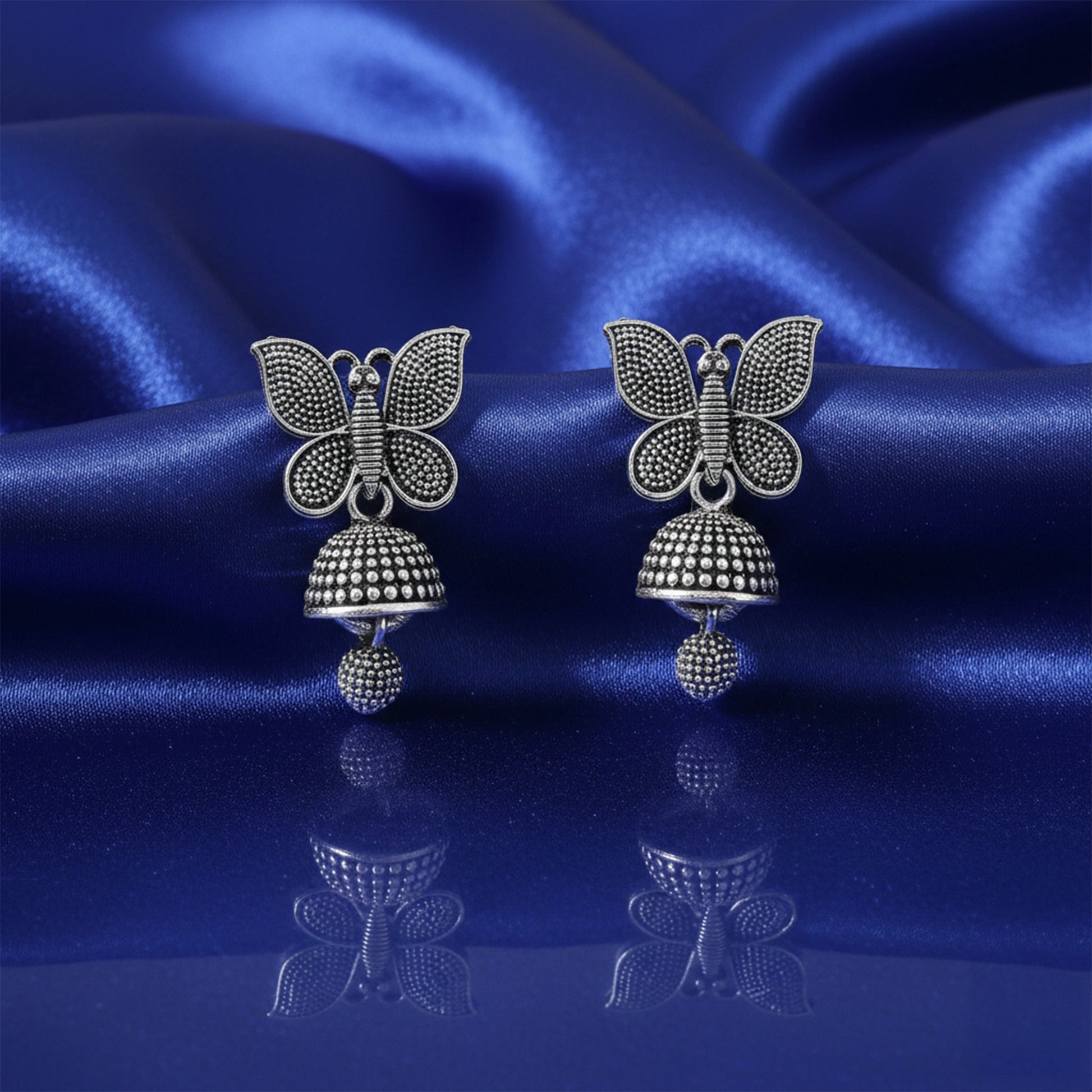 Trendy oxidised butterfly earrings for women