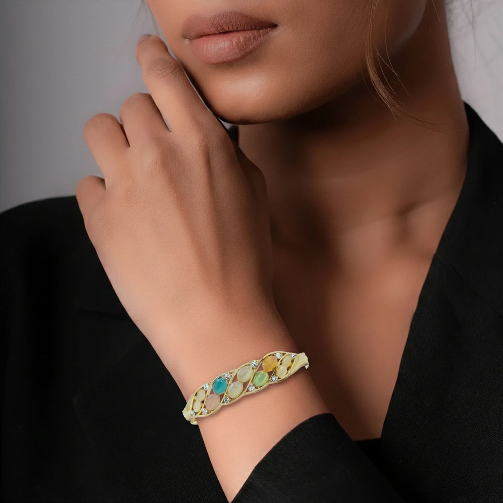 Women’s party wear bracelet with crystal detailing